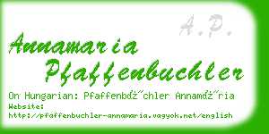 annamaria pfaffenbuchler business card